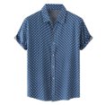 thumbnail image 1 of BOBOGOJP Chemises pour Hommes Robe d'Affaires Slim Fit Top Chemises, Bleu XL, 1 of 4