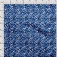 thumbnail image 4 of oneOone Cotton Poplin Medium Blue Fabric Abstract Sewing Craft Projects Fabric Prints By Yard 56 Inch Wide, 4 of 4