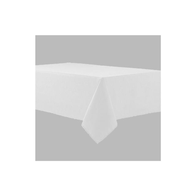 Tissu de Table 54"x114" Tissu 100% Filé Filament Polyester "Damask Leaf" Couleur Blanc 1/ Pack