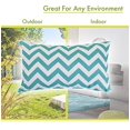 thumbnail image 4 of Majestic Home Teal Chevron Small Pillow, 4 of 6