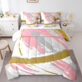 thumbnail image 1 of YST Gradient Abstract 7-Piece Comforter Set, Grey Beige Pink Bed in a Bag, King Size, 1 of 4