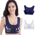 thumbnail image 2 of RKSTN Bras for Women Traceless Comfortable No Steel Ring High Elasticity Stretch 2PC Bras Solid Color Super Soft Breathable Gathering Plus Size Everydays Bras, 2 of 5