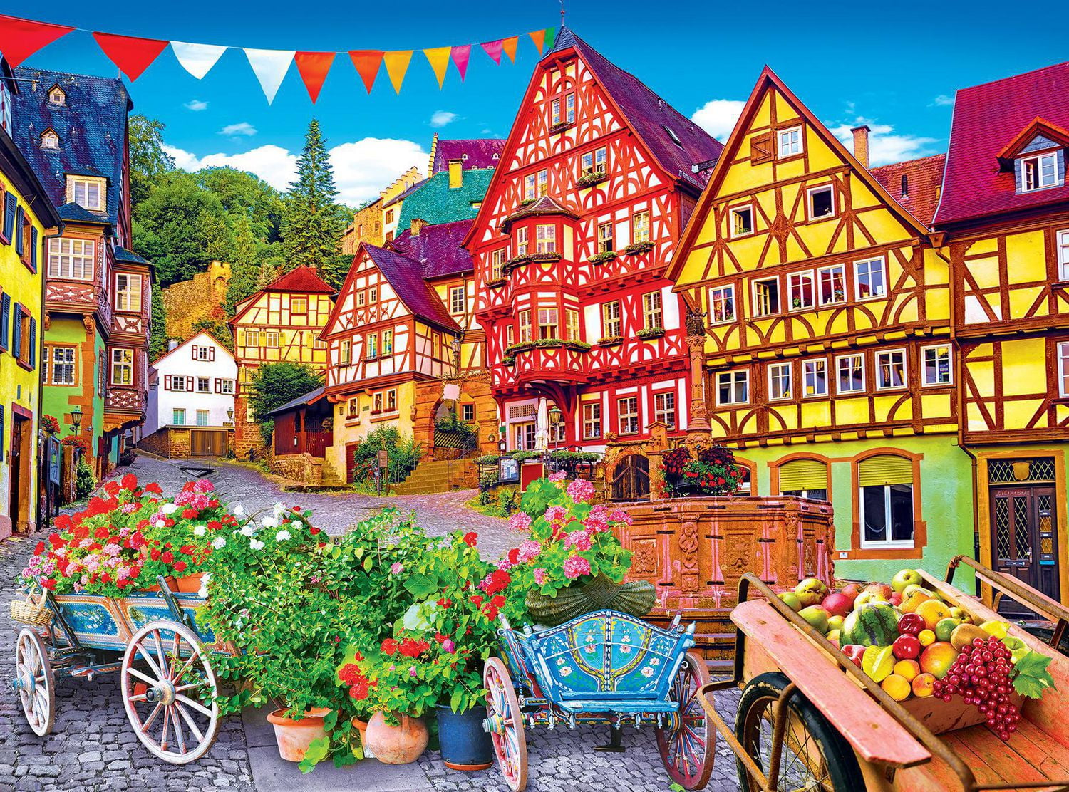 Kodak 1000 piece jigsaw puzzle - Colourful European Town