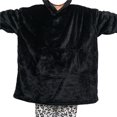 thumbnail image 2 of Chandail à Capuchon Couverture Portable pour Femmes en Molleton, Chandail à Capuchon Couverture Chaud et Douillet avec Poche, Régulier, Simple, Noir, Taille Unique, 2 of 7