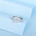 thumbnail image 4 of PENGXIANG Hug Ring for Women Rose Gold and Silver Adjustable Alloy Inner Ring Lettering Couple Simple Ring Jewelry, 4 of 6