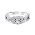 thumbnail image 4 of 3/4ct 3-Stone Diamond Infinity Engagement Ring 10K White Gold, 4 of 4