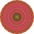 thumbnail image 1 of Ahgly Company Tapis d'Intérieur Lavable à la Machine, Carré, Transitionnel, Orange, Tapis de Zone, 3 Pieds Carré, 1 of 7