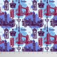thumbnail image 1 of Soimoi Decorative 58 Inches Wide Architectural Print Cotton Poplin Fabric Material By The Yard-Purple, 1 of 1