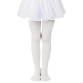 thumbnail image 2 of MIASHUI Collants pour Filles Collants de Ballet pour Filles Bas de Danse Collants, Blanc, 4-5 Ans, 2 of 4