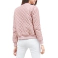 thumbnail image 5 of INSPIRE CHIC Vestes Matelassées pour Femmes Col Montant Fermeture Éclair Manches Raglan Blouson Bomber, 5 of 5