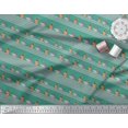 thumbnail image 2 of Soimoi Poly Crepe Fabric Stripe & Shark Fish Kids Print Fabric by The Yard 42 Inch Wide, 2 of 3