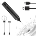 thumbnail image 4 of Mousseur à Lait, Blanc avec Têtes à Vitesse Fabricant 2 Pcs Amovible en Acier Inoxydable Réglable à Main avec Supportable Café Crème avec 2 Pcs Fabricant 3 avec Réglable 3 Vitesses Crème Blanc Réglable Supportable, 4 of 6