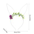 thumbnail image 3 of Serre-tête Oreilles de Lapin Décoration Serre-Tête d'Amusement Oreilles de Lapin Décoration de Pâques Oreilles de Lapin Fleur Simulée Serre-Tête Décoration, 3 of 6