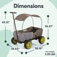 thumbnail image 3 of hauck Eco Folding Wagon with Multipurpose Hand Pulled Utility, Forest Green, 3 of 8