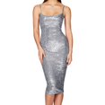 thumbnail image 2 of Pisexur Robes pour Femmes Col Rond Dos Nu Robe de Cocktail Mode Paillettes Scintillantes Robe de Soirée Boîte de Nuit Fête Robe Ajustée Robes de Retour à la Maison Élégante Robe d'Invitée de Mariage Tunique Robe Midi, 2 of 3