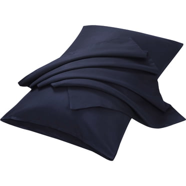 Unique Bargains Soft 2 Pack Pillowcase Soft 1800 Series Microfiber King Pillowcases Navy Pillow Cases 20'x36'
