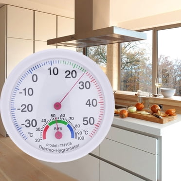 Agiferg Indoor Outdoor Thermometer Temperature Meter Hygrometer Humidity Clock-shaped