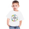 thumbnail image 4 of Penkiiy T-Shirts de Pâques pour Enfants Garçons Filles Mode Pâques Mignon Fleur Œufs de Pâques Imprimé Col Rond Manches Courtes 9 Ans Blanc, 4 of 4