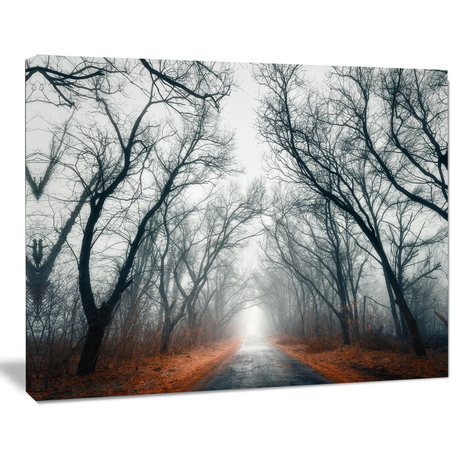 Tableau à toile imprimée Design Art Paysage photographique Rue dans forêt mystique