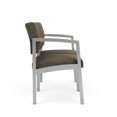 thumbnail image 4 of Lenox Steel Reception Waiting Room Healthcare Loveseat / Silver Steel / Brown, 4 of 5