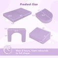 thumbnail image 3 of Gymax Canapé Modulable pour Enfants 8 Pcs avec Housse en Suède Mousse Haute Densité Violet, 3 of 10