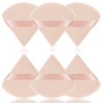 thumbnail image 1 of 6 PCS Powder Puffs, Pure Cotton Soft Triangle Wedge Makeup Powder Puff for Loose Powder Mineral Powder Body Powder Cotton Velour Cosmetic Foundation Sponge Makeup Tool (Nude), 1 of 5