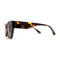 thumbnail image 4 of Lunettes de Soleil pour Femmes à Oeil de Chat Carrées, Écaille, Brun, 4 of 4