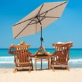 thumbnail image 2 of Gymax Parasol de Patio 7,5 Pi pour l'Extérieur, Parasol de Marché Robuste avec Inclinaison à Bouton-Poussoir, Beige, 2 of 10
