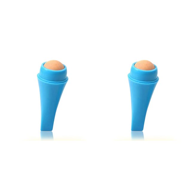 Baohd Facial Skin Oil Absorbing Ball Roller Natural Stone Face Pore Oil Control blue 2Set