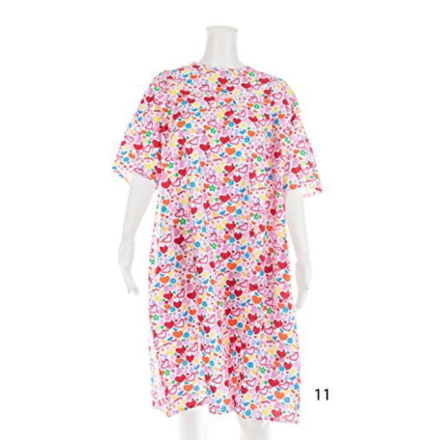 Robe Dos Croisé en Flanelle Adaptative pour Femmes (Petit, C'est l'Heure du Bonheur - 11)