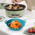 thumbnail image 4 of Light Blue Reusable Fryer Liner In Light Blue Silicone For Air Fryer #43u31, 4 of 4