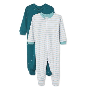 George Infants' Unisex Layette 100% Cotton 2-Pack Sleeper