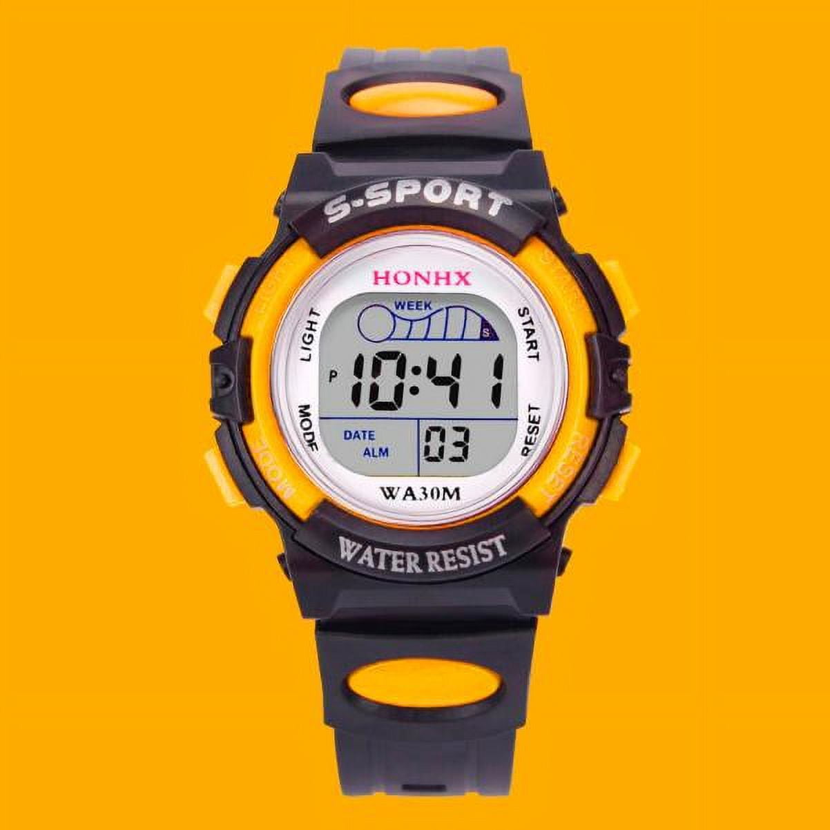 TIMIFIS Smart Watch Waterproof Children Boys Digital LED Sports Watch Kids Alarm Date Watch Gift YE - Summer