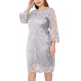 thumbnail image 5 of LSLJS Fashion Women Sexy Plus Size Long Sleeve Splicing Perspective Sequin Dress, 5 of 5