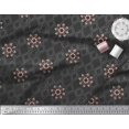 thumbnail image 3 of Soimoi Polyester Crepe Fabric Damask & Argyle Geometric Print Fabric by The Yard 42 Inch Wide, 3 of 3