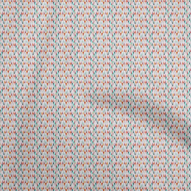 oneOone Rayon Maroon Fabric Triangle Craft Projects Decor Fabric Printed By The Yard 56 Inch Wide-VK