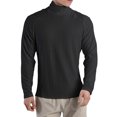 thumbnail image 1 of LUOGENLI Male T-shirts for Mens Men's High Neck T Shirt Pleated Textured Loose Long Sleeved Inner Bottom Shirt Men's Stretch Solid Color High Neck Tops Black XL, 1 of 5