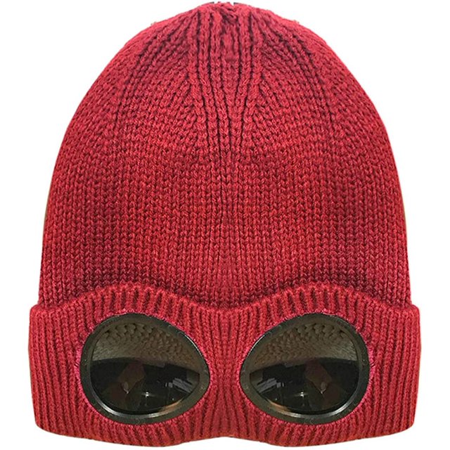 LinYooLi Women Knit Beanie Skull Hat Slouchy Chunky Cable Warm Soft Thick Cap with Goggles