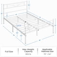 thumbnail image 3 of Yaheetech Metal Platform Bed with Cloud-inspired Design, Full, White, 3 of 7