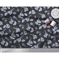 thumbnail image 2 of Soimoi Blue Rayon Fabric Leaves & Floral Decor Fabric Printed BTY 42 Inch Wide, 2 of 3
