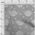 thumbnail image 2 of oneOone Polyester Lycra Gray Fabric Tea Kettle Sewing Material Print Fabric By The Yard 56 Inch Wide, 2 of 4