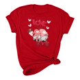 thumbnail image 4 of Pisexur Valentines Day T-shirt Top T-shirt à Manches Courtes Imprimé Amour de la Saint-Valentin pour Femmes Haut à Manches Courtes Col Rond Haut/chemise, 4 of 5