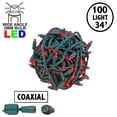 thumbnail image 2 of Novelty Lights 50ft 100 LED Coaxial Christmas Mini Lights, Red, 6" Spacing, 2 of 9