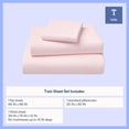 thumbnail image 4 of Mainstays Kids 220TC Cotton Chambray Pink Twin, 3 Piece Sheet Set, 4 of 8