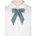 thumbnail image 4 of INSPIRE CHIC Women's Polka Dots Ties Elastic Adjustable Neck Pre-Tied Ribbon Bow Tie Uniform Cosplay Blue One Size, 4 of 6