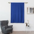 thumbnail image 1 of Innerwin Half Window Curtains Solid Color Kitchen Valance Rod Pocket Soft Short Blackout Curtain Ruched Waterproof Panels Darkening Thermal Insulated Deep blue 31.50 x 55.12", 1 of 5