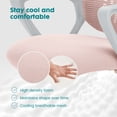 thumbnail image 4 of edx Mid Back Ergonomic Desk Chair with Wheels, Lumbar Support for Home Office, Bedroom, Pink, 4 of 6