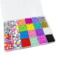 thumbnail image 3 of Graflsoa 16-Color Enameled Glass Beads with Letter Accessories, 2MM DIY Craft Beads for Jewelry Making, 24,000pcs Boxed Set, 3 of 6