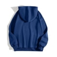 thumbnail image 3 of LUOGENLI Chandails à Capuche à Fermeture Éclair pour Hommes Grande Taille Hommes Femmes Lettrage Graphique Imprimé Col à Capuche Manches Longues Chandail Hauts Hommes Chandails à Capuche Chandail à Enfiler Travail Bleu Taille P, 3 of 3