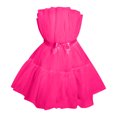 thumbnail image 3 of Économies à Durée Limitée, Robe Courte Sans Manches pour Femme en Maille Unie Style Princesse Sans Bretelles pour Tenue Décontractée et de Soirée Style Polyvalent/polyester, Rose Vif, Sopatenor, 3 of 8